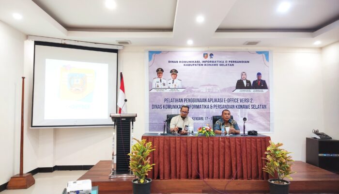 Untuk Mengoptimalkan SPBE di Kab Konsel.”Dinas Kominfo Menggelar Pelatihan Penggunaan Aflikasi E-Office Versi 2.
