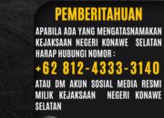 PENGUMUMAN PENTING: WASPADA PENIPUAN MENGATASNAMAKAN KEJAKSAAN NEGERI KONAWE SELATAN