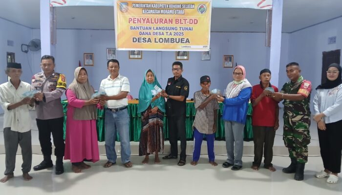 Pemdes Lombuea Kecamatan Moramo Utara Komitmen Salurkan BLT-DD ke 25 Penerima Manfaat