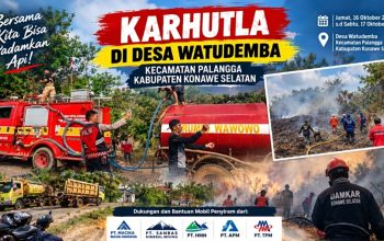 Sinergi Pemerintah Melalui Damkarmat Konawe Selatan dan Perusahaan, Kebakaran Lahan di Desa Watudemba Berhasil Dipadamkan